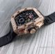 Bust Down Richard Mille RM011-fm Watches Rose Gold Red Rubber strap (4)_th.jpg